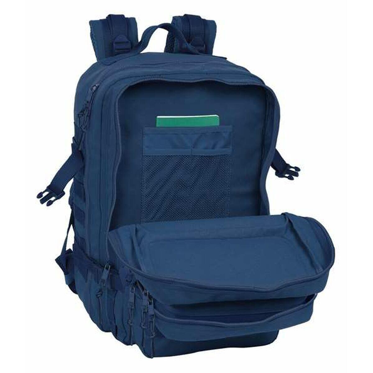 Mochila Escolar Safta Basic Azul Marinho 4/5