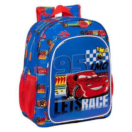 Mochila Escolar Cars Race ready Azul