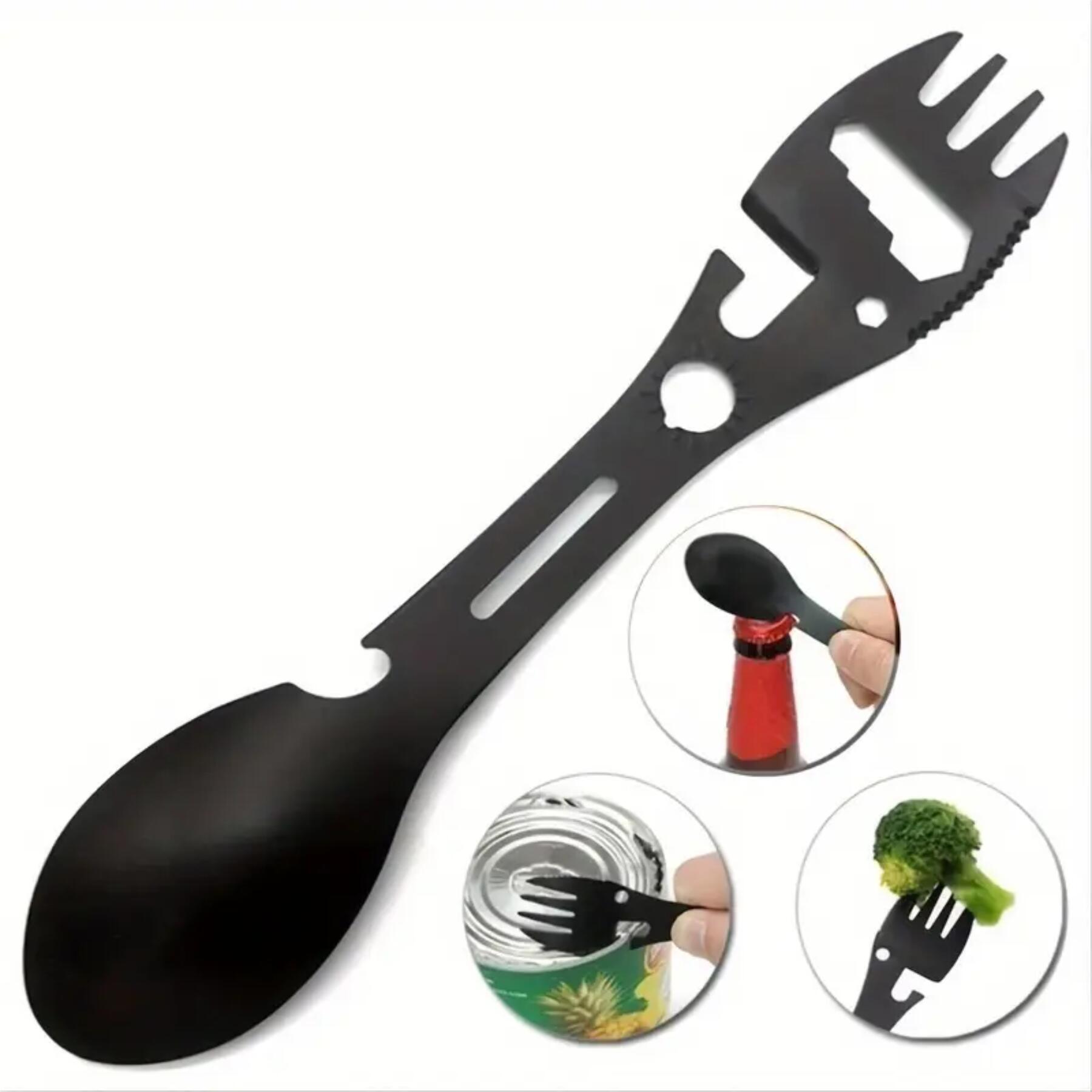Camping Besteck für Trekking Festival Ultraleicht Messer Gabel Löffel 7/7