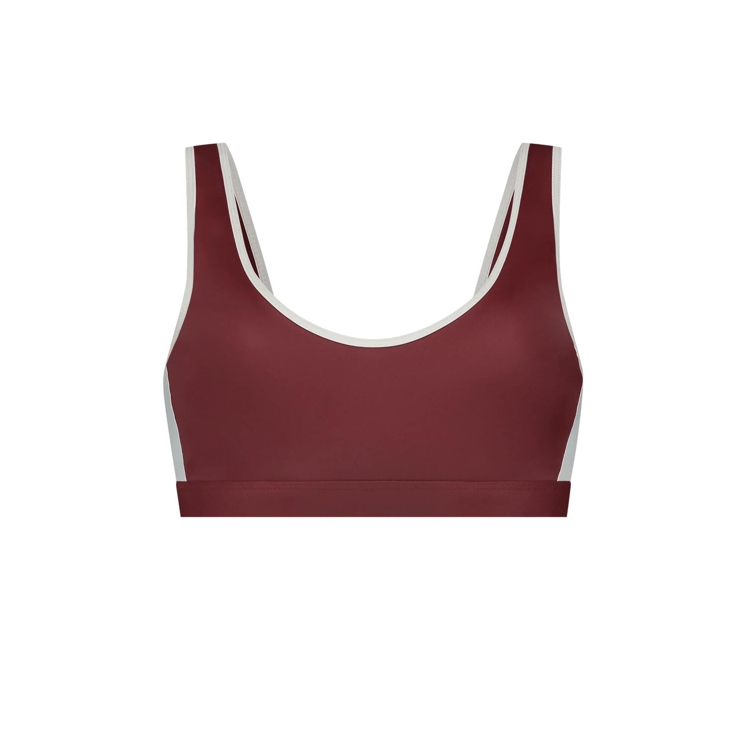 WALLIEN Dames premium bikini sport top voor zwemmen, surfen, kiten - rood