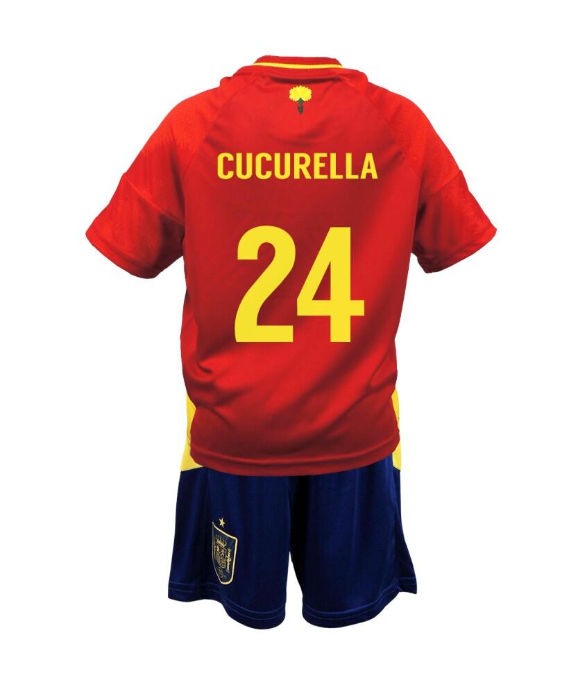 Camiseta Niño Fútbol España Eurocopa Equipación Réplica Oficial Cucurella 3/7