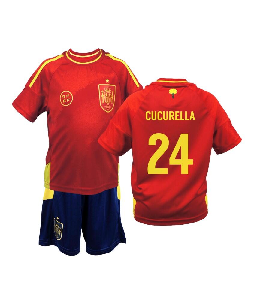 SPAIN Camiseta Niño Fútbol España Eurocopa Equipación Réplica Oficial Cucurella