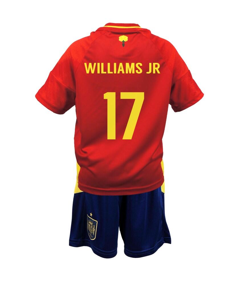 Camiseta Niño Fútbol España Eurocopa 24 Equipación Réplica Oficial Williams 3/7