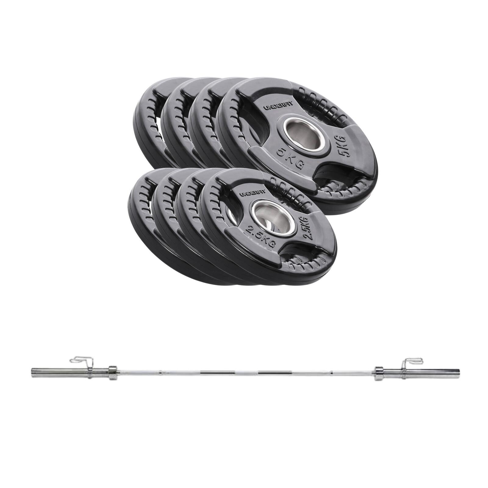 Sztanga olimpijska 150 cm (50 mm) UF11610 UNDERFIT 43 kg 1/4