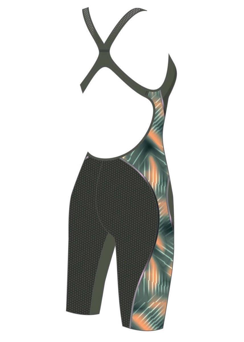 Speedo Fastskin LZR Pure Intent 2.0 Openback Kneeskin - Groen / Oranje - Maat 30 2/6