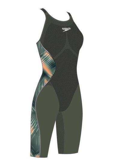 Speedo Fastskin LZR Pure Intent 2.0 Openback Kneeskin - Verde / Nero - Taglia 20