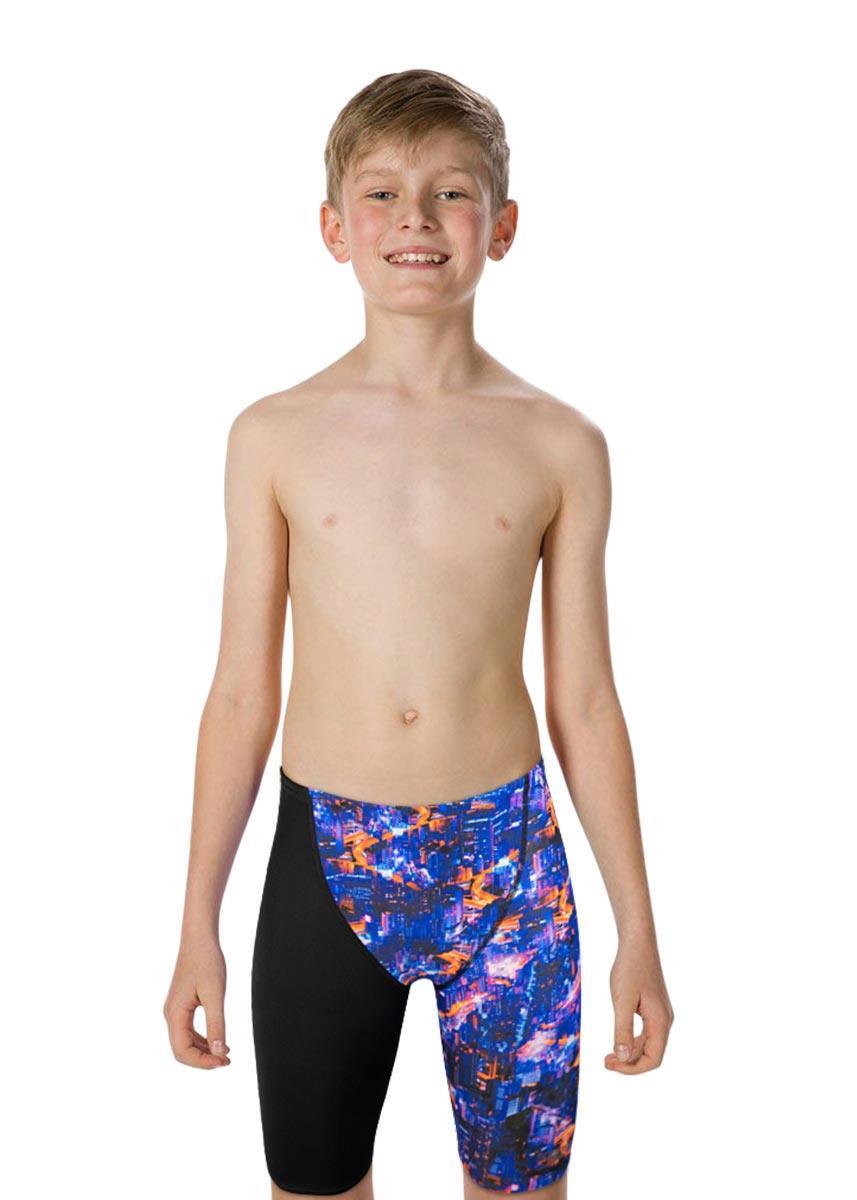 Speedo Junior Fastskin Endurance+ Highwaist Jammer - Black/ Red / Kanji Lights 1/3