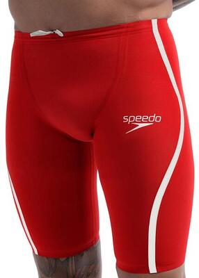 Speedo fastskin lzr pure intent 2.0 high waisted jammer - rood/wit - uk 30