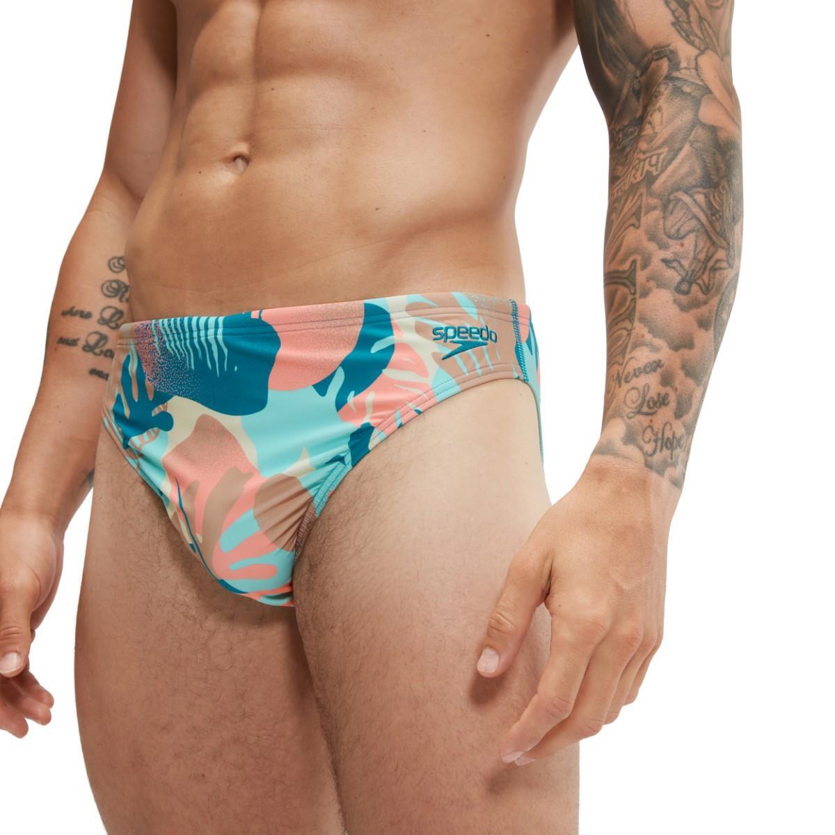 SPEEDO Speedo 5 cm Escape Brief - Pauw / Koraal / Bruin / Blauw / Taupe - UK Maat 40