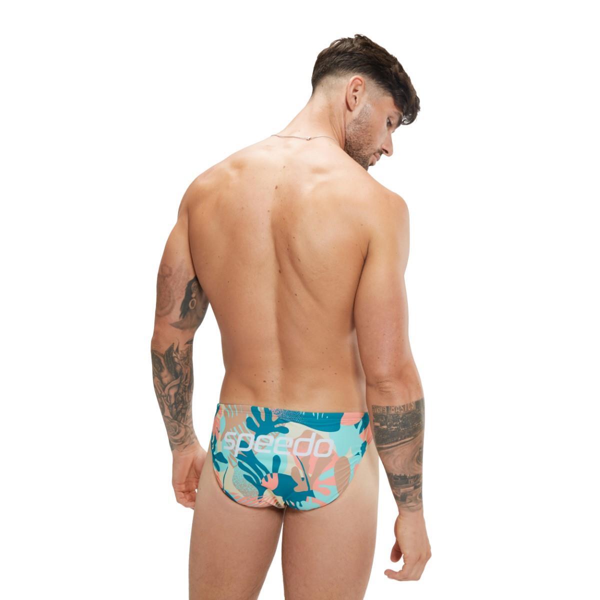 Speedo 5 cm Escape Brief - Peacock / Coral / Tan / Blue / Taupe 5/7