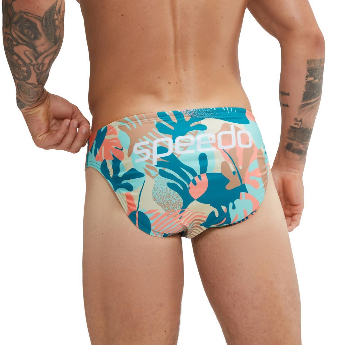 Speedo 5 cm Escape Brief - Peacock / Coral / Tan / Blue / Taupe 2/7