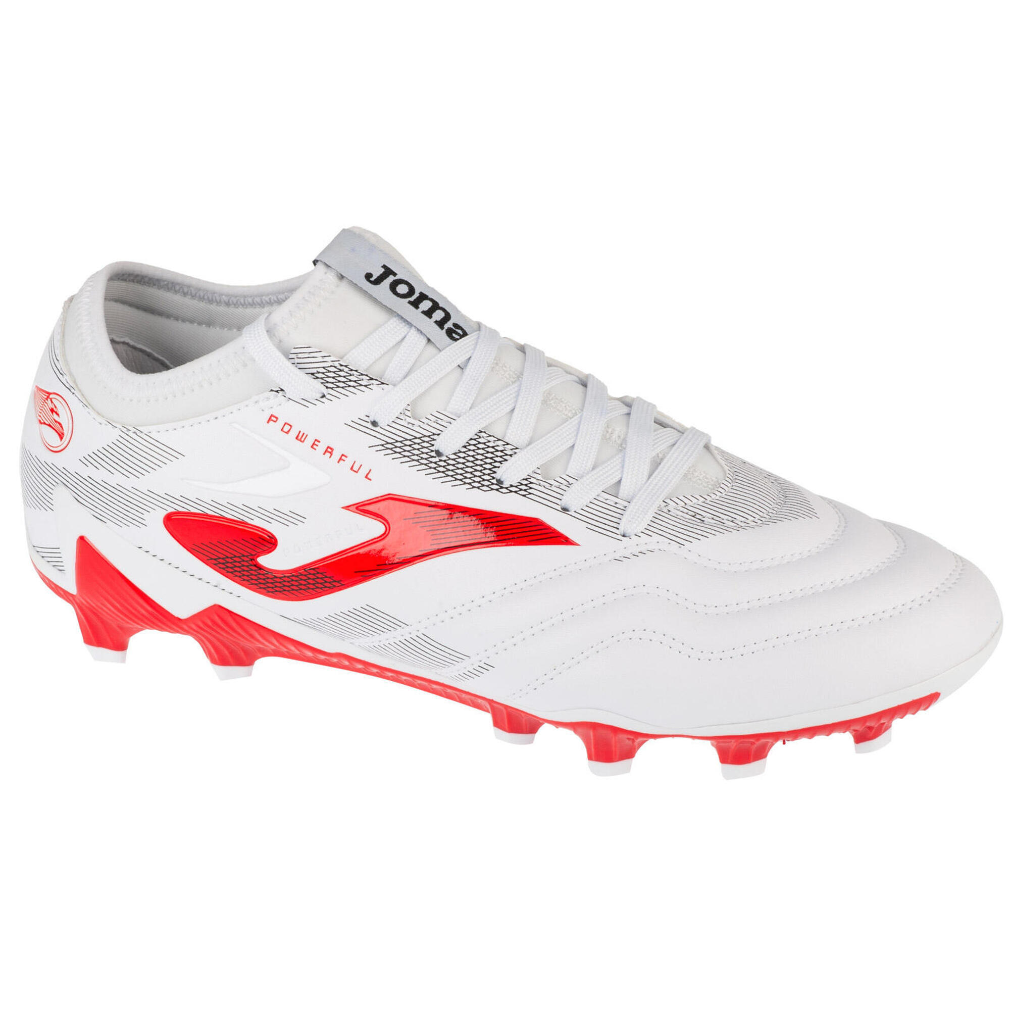 Joma - Chaussures De Football Pour Hommes  Powerful 25 Pows Fg - Chaussures À Crampons - Blanc - 45 - Decathlon