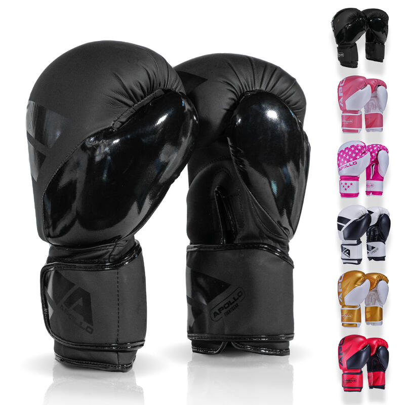 Guantes de boxeo Champion Punch - Negro Mate - 16oz