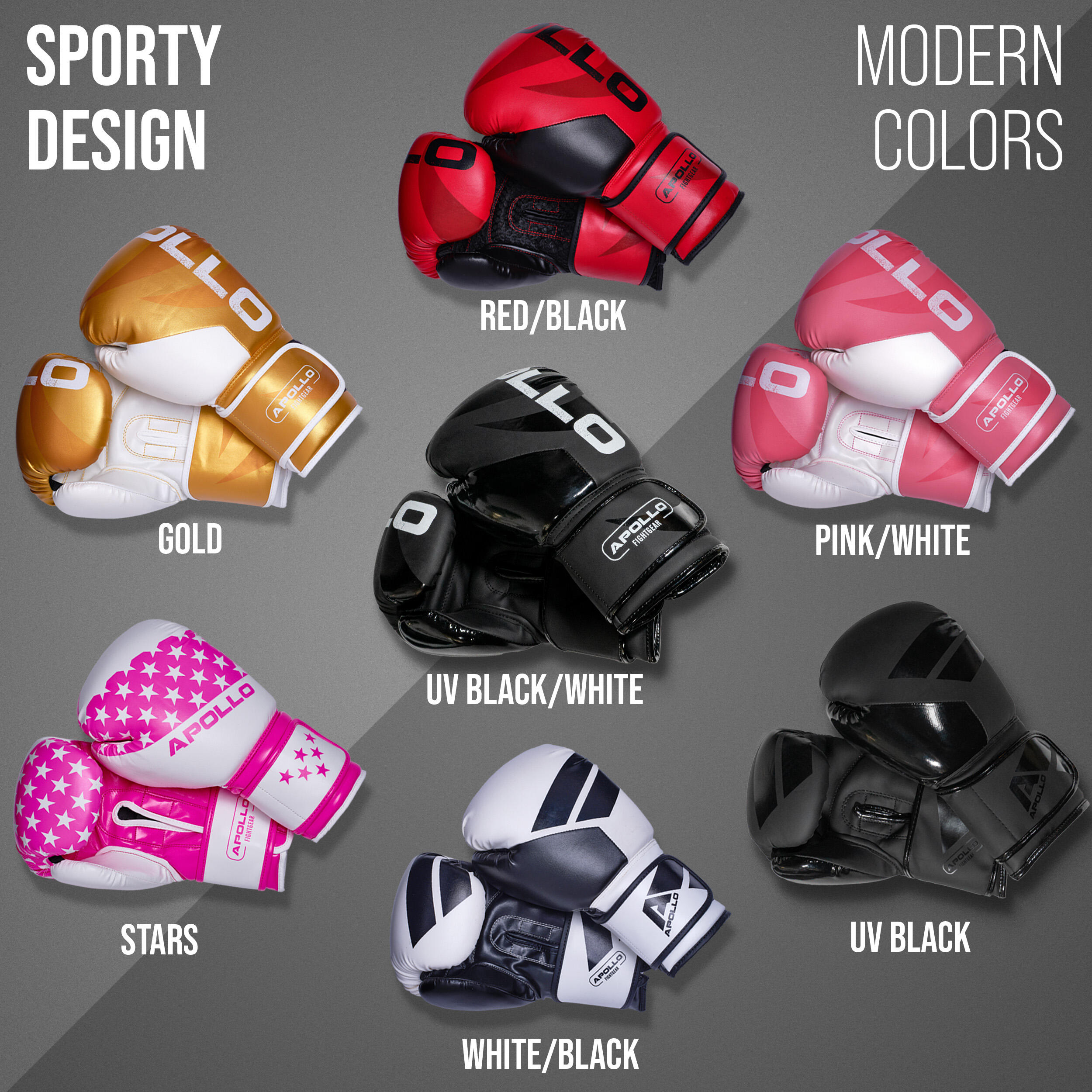 Gants de boxe Champion Punch - Noir Mat - 16oz 7/7
