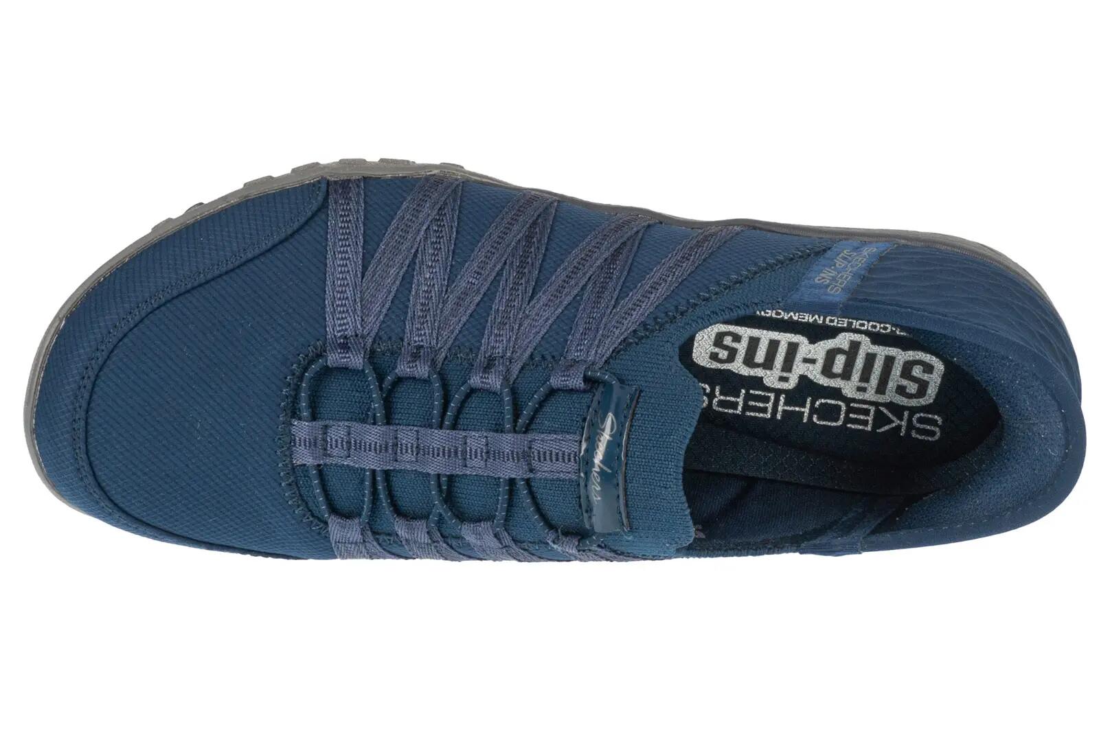 Sportschoenen Vrouw Skechers Slipins Breathe Easy Roll Me Blauw 3/5