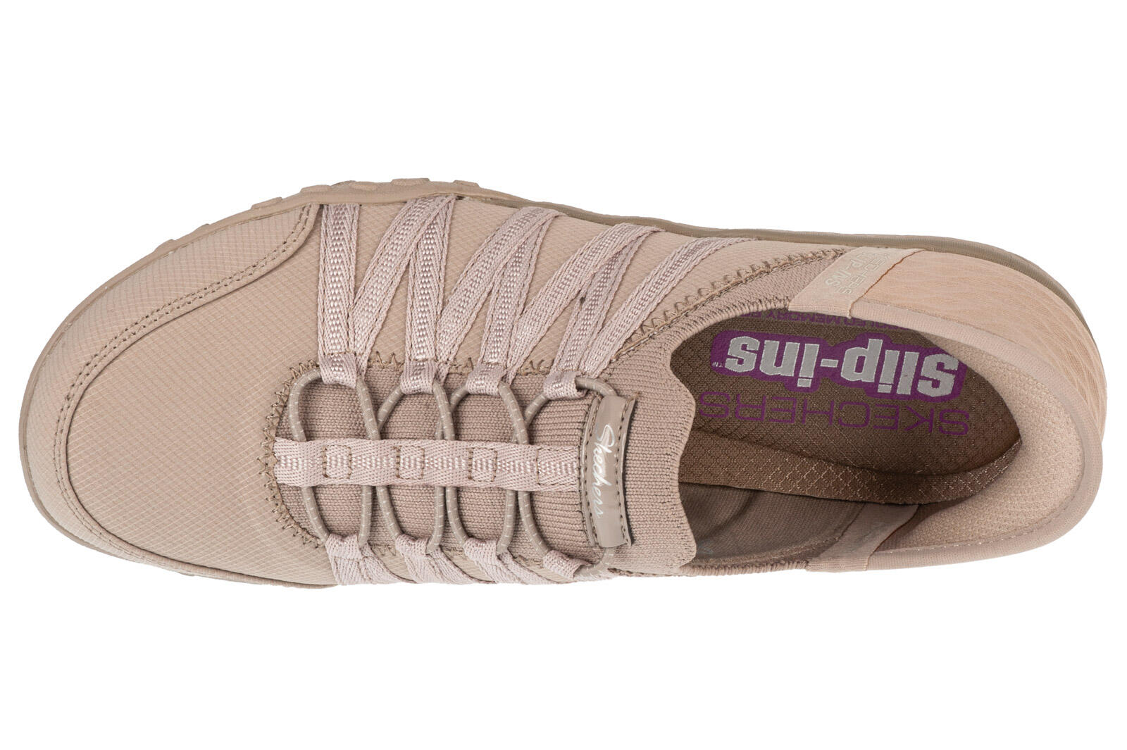 Chaussures Femmes Skechers Slipins Breathe Easy Roll Me beige 3/4