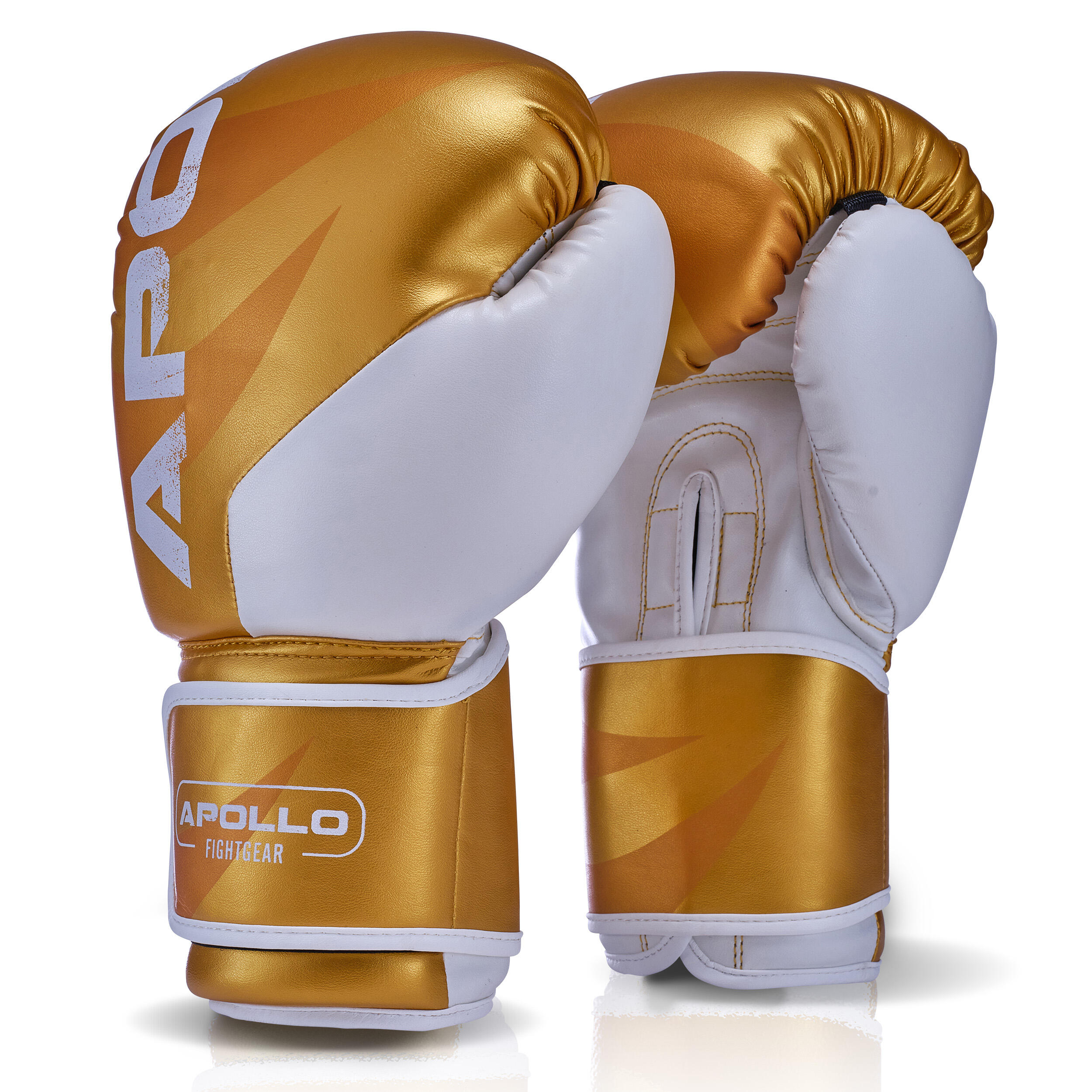 Apollo - Gants De Boxe Champion - Or - 16oz - Gants De Boxe - Blanc|jaune - 16 Oz - Decathlon