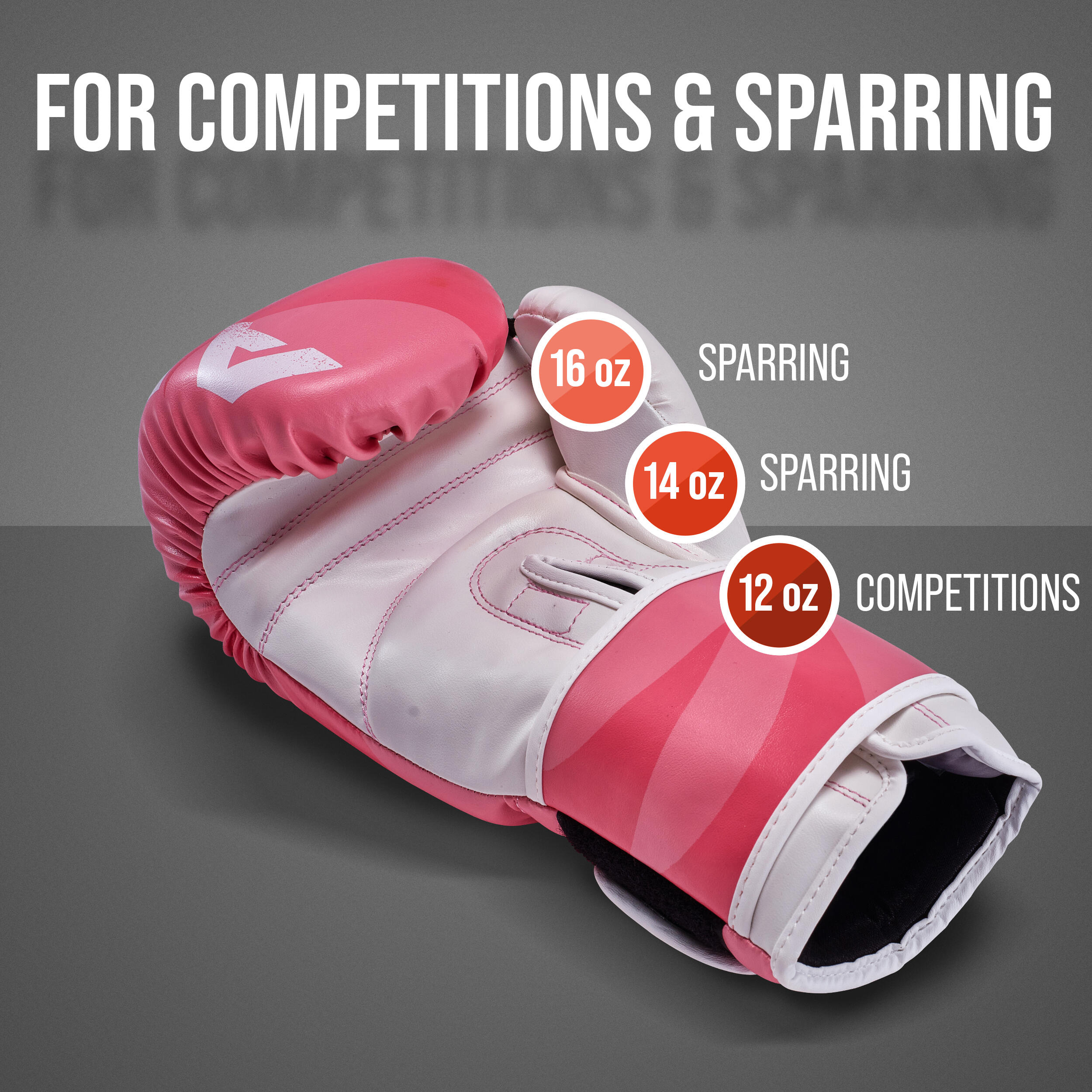 Guantoni da boxe Champion - Rosa/Bianco - 14oz 2/7