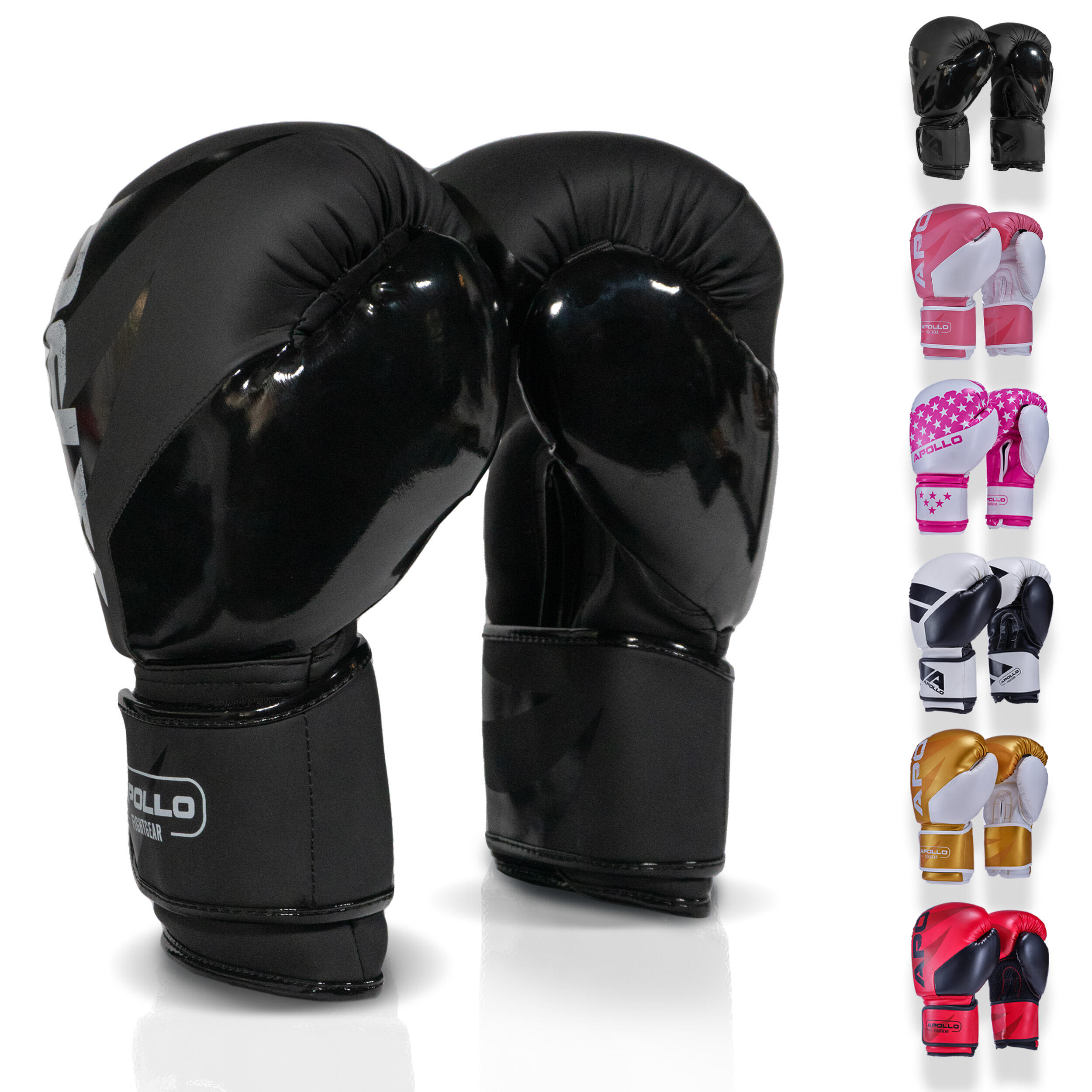 APOLLO Boxhandschuhe Champion - Matte Black - 12oz