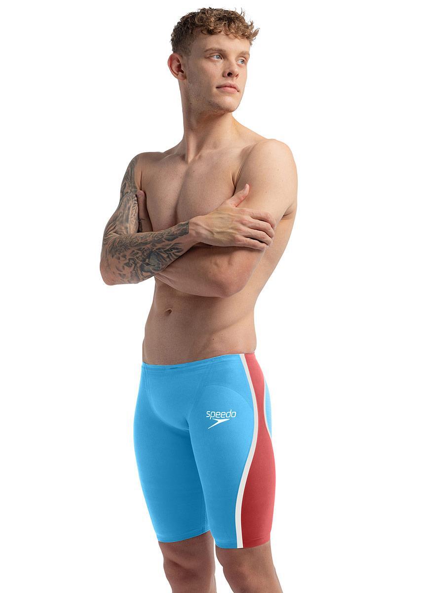 Speedo Fastskin LZR Pure Intent 2.0 Jammer - Picton Blue / Flame Red 3/6