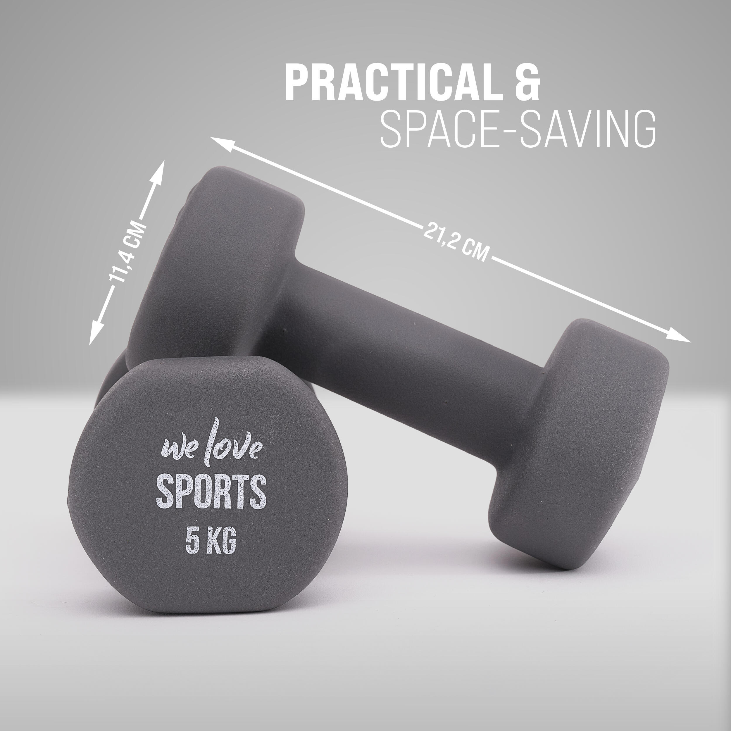 Apollo Manubri corti – Set da 2 manubri in neoprene per allenamento, 2–10 kg 2/7