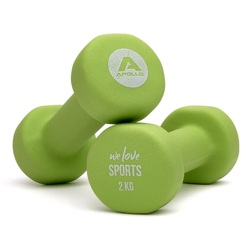 Haltères Courts En Néoprène - Lot De 2 X 1 Kg - Forme étoile Antidérapante - Pour Fitness, Yoga, Musculation à Domicile