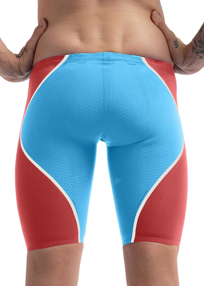 Speedo Fastskin LZR Pure Intent 2.0 Jammer - Picton Blue / Flame Red 2/6