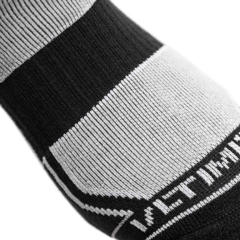 Chaussettes snowboard laine Sports d'hiver Homme et Femme SRX FEND B&W Noir 3/6