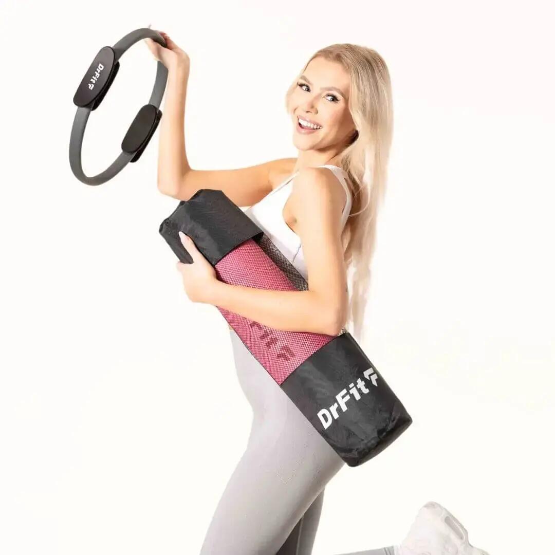 Pierścień kółko oporowe do ćwiczeń obręcz do jogi pilatesu fitness DrFit 3/7