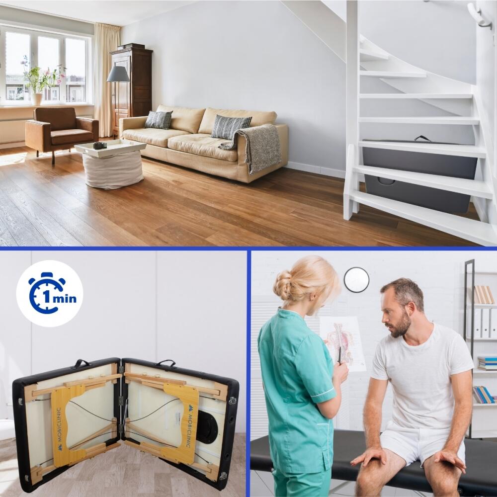 Tavolo da massaggio pieghevole portatile in legno regolabile Massagetafel 6/6