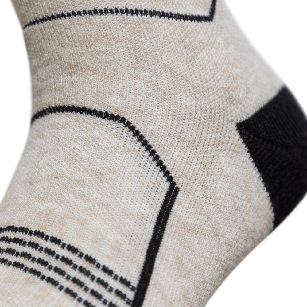 Men & Women Winter sports Wool ski socks SRX GLIDE Sand Beige 3/6