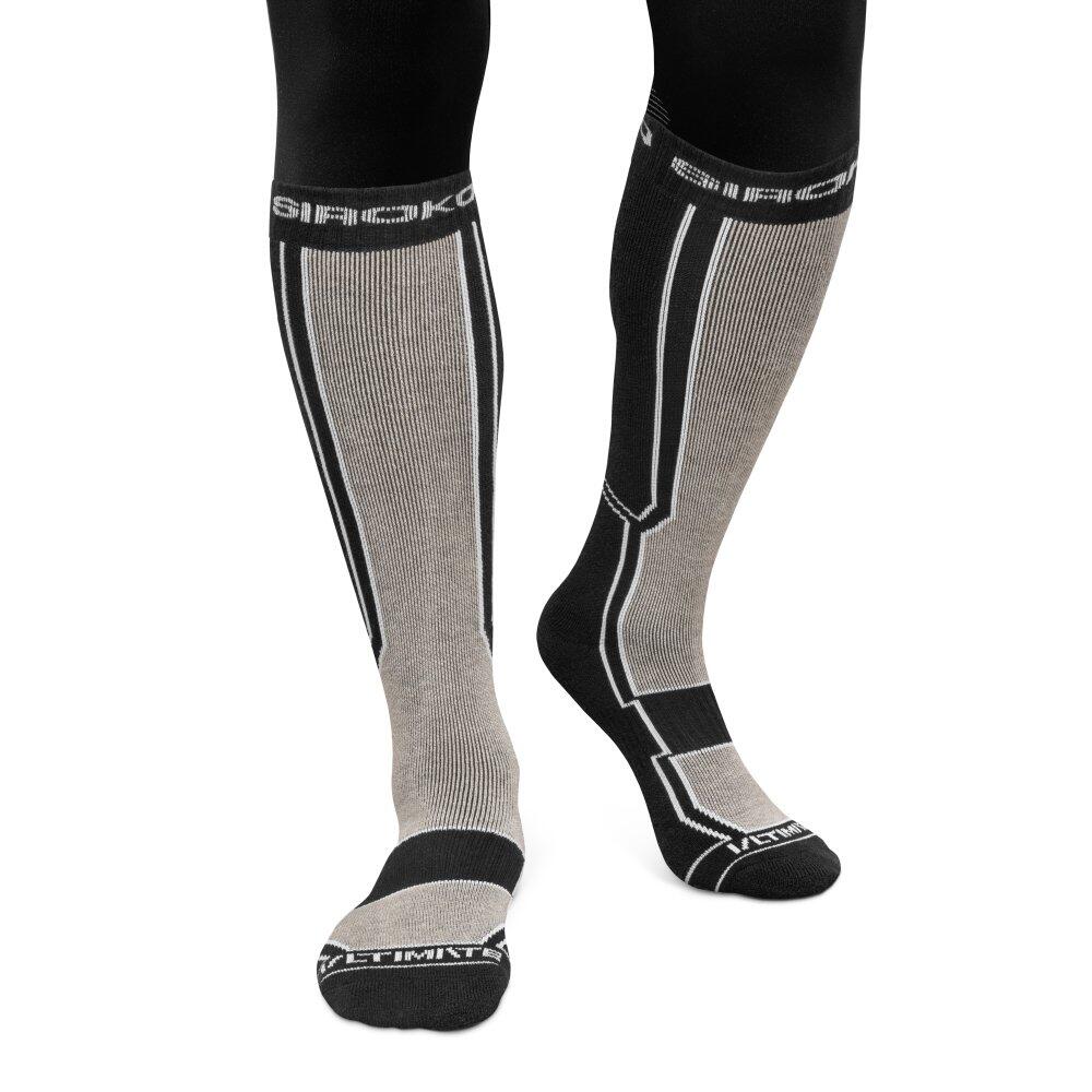 Men & Women Winter sports wool snowboard socks SRX FEND Sand Black