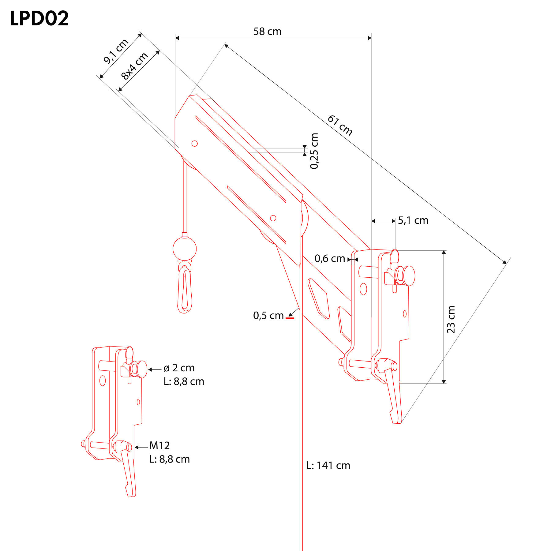 Hoogwerker voor apparatuur en energiecentrales LPD02 HMS 4/5