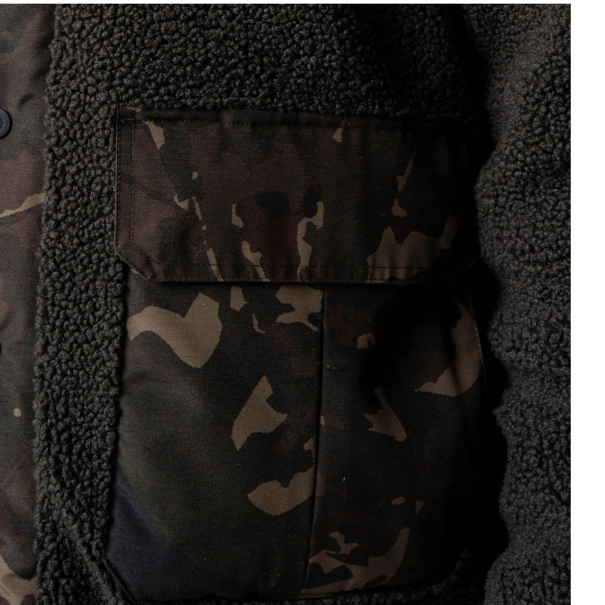 Nash Zero Tolerance Sherpa Fleece Hoody Herren (Braun/Camouflage) Größe 2XL 5/7