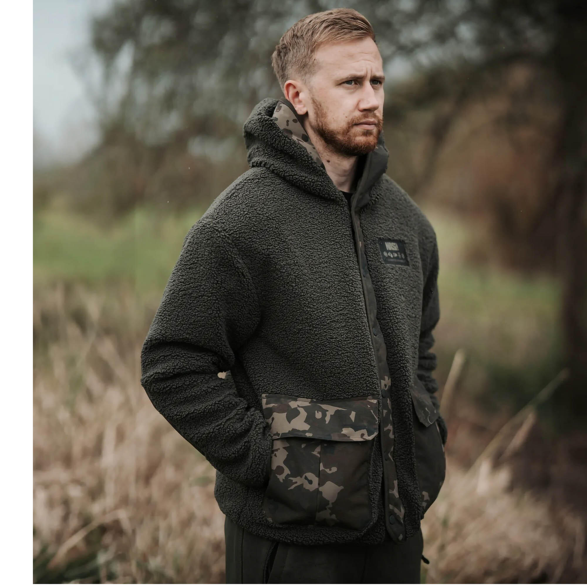 Nash Zero Tolerance Sherpa Fleece Hoody Herren (Braun/Camouflage) Größe 2XL 7/7