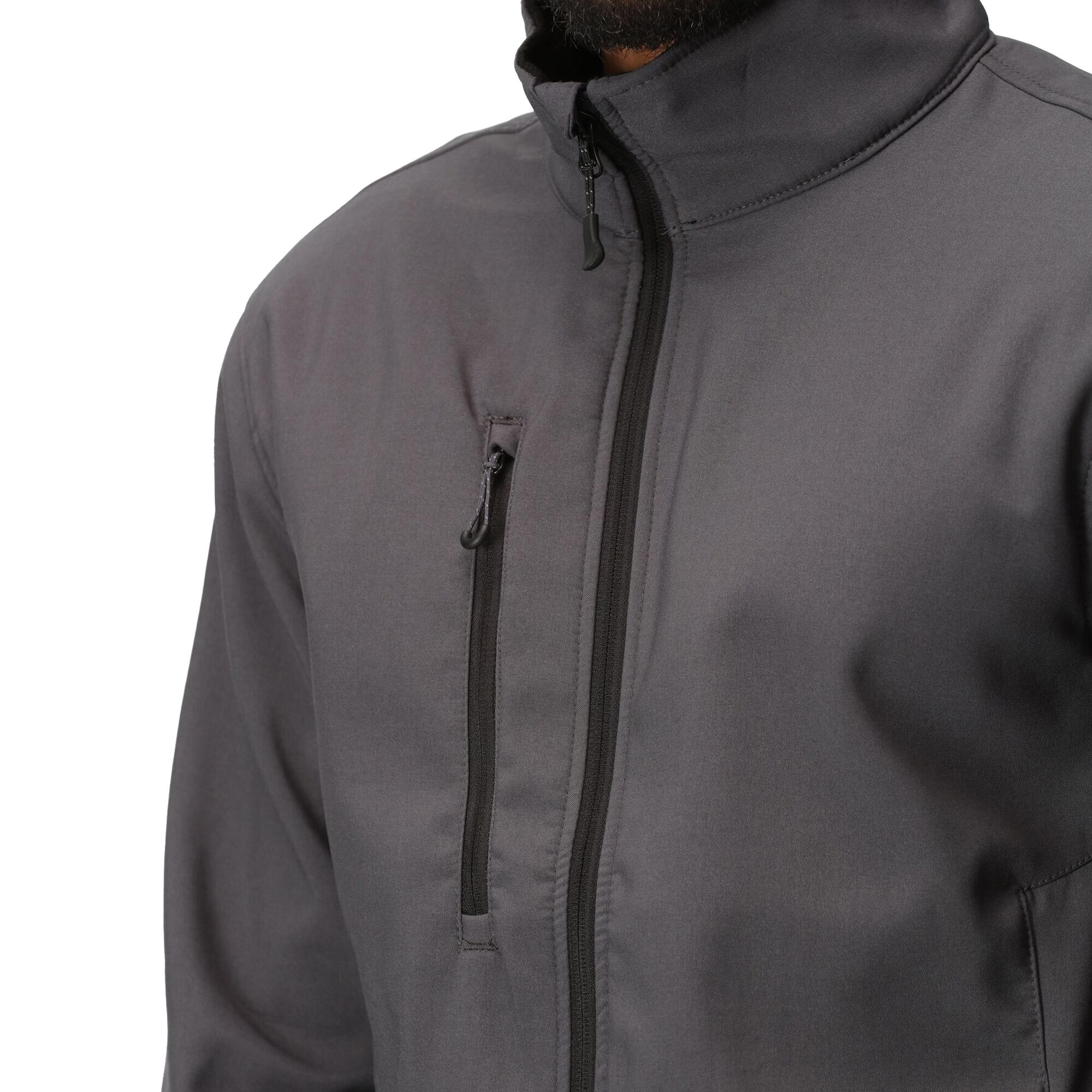 Veste Softshell HONESTLY MADE Homme (Gris Phoque) 3/5
