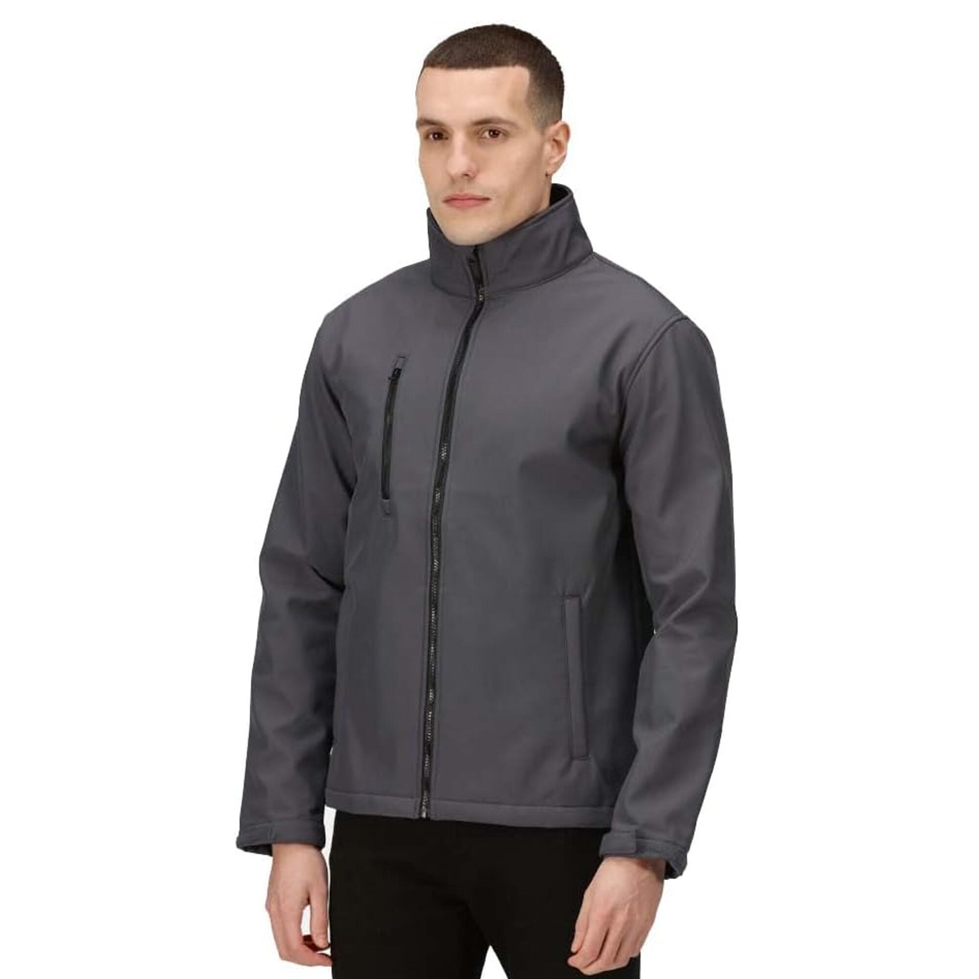 Veste Softshell HONESTLY MADE Homme (Gris Phoque) 4/5
