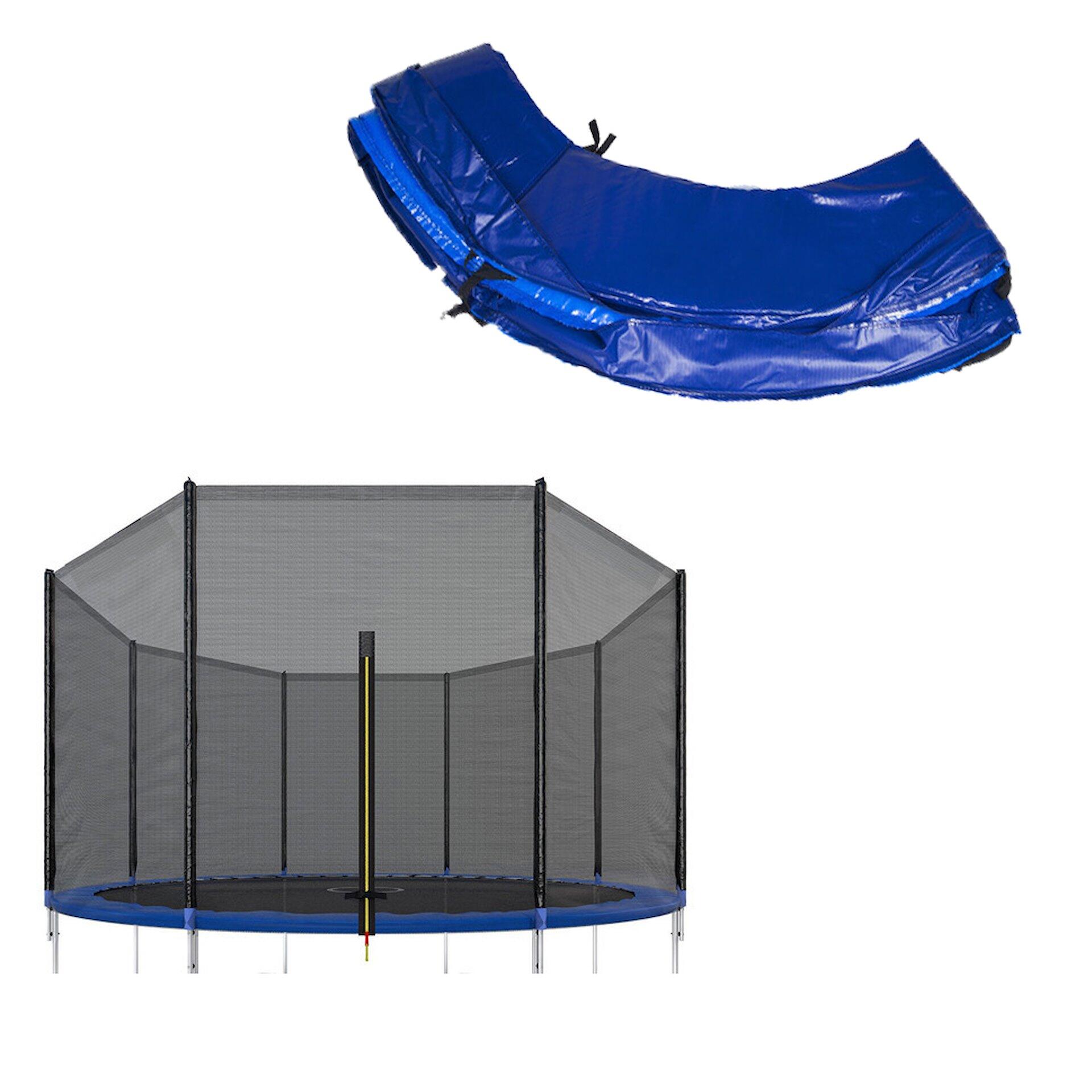Siatka do trampoliny zewnętrzna z osłoną na sprężyny 460 cm 15 FT 10 słupków 1/7