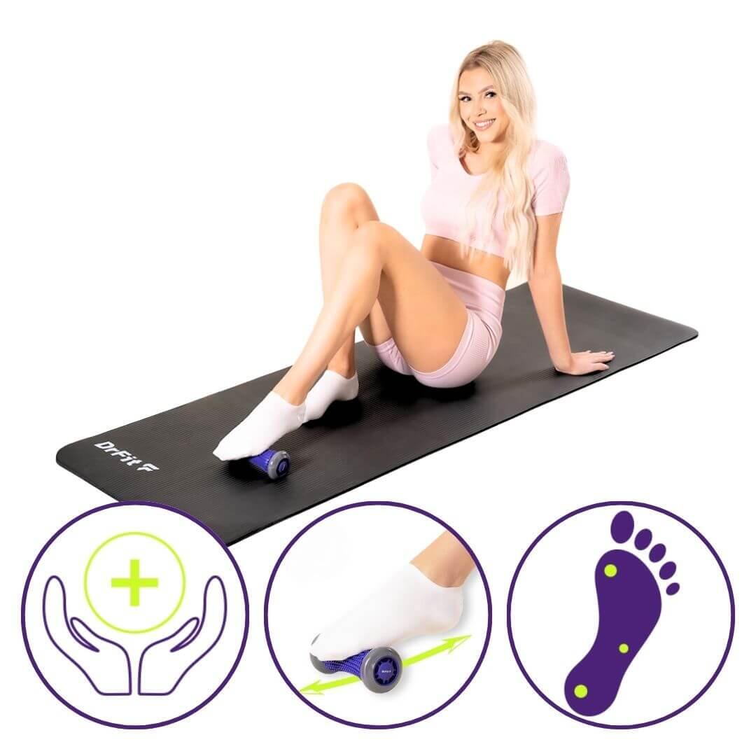 Wałek sensoryczny do masażu stóp ciała roller z wypustkami sensorycznymi DrFit 2/7