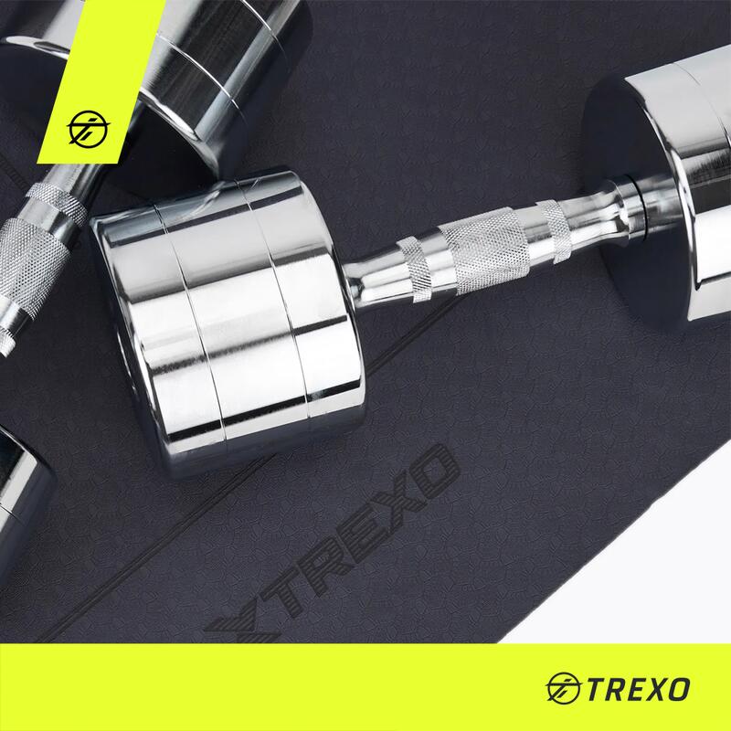 Hantle chromowane TREXO 2x7 kg
