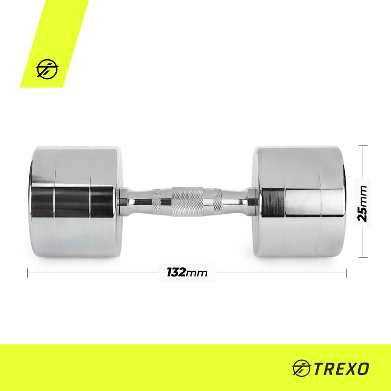 Hantle chromowane TREXO 2x7 kg