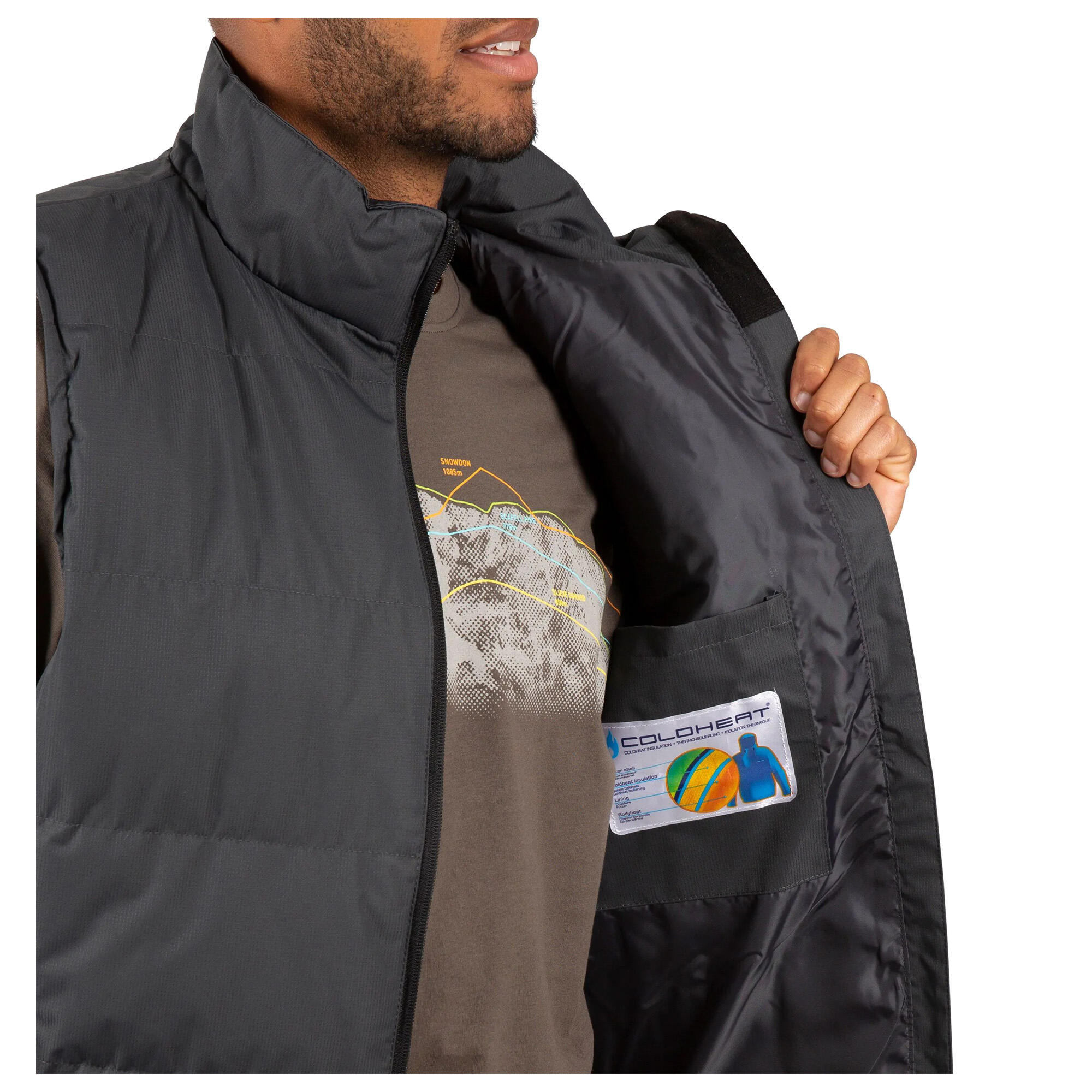 Doudoune Sans Manches CLASP Homme (Gris Foncé) 4/5