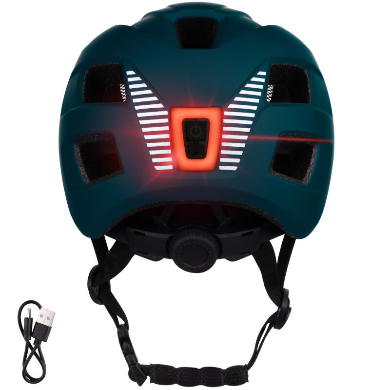 Kask rowerowy dziecięcy z lampką LED Force Zebu 2/7
