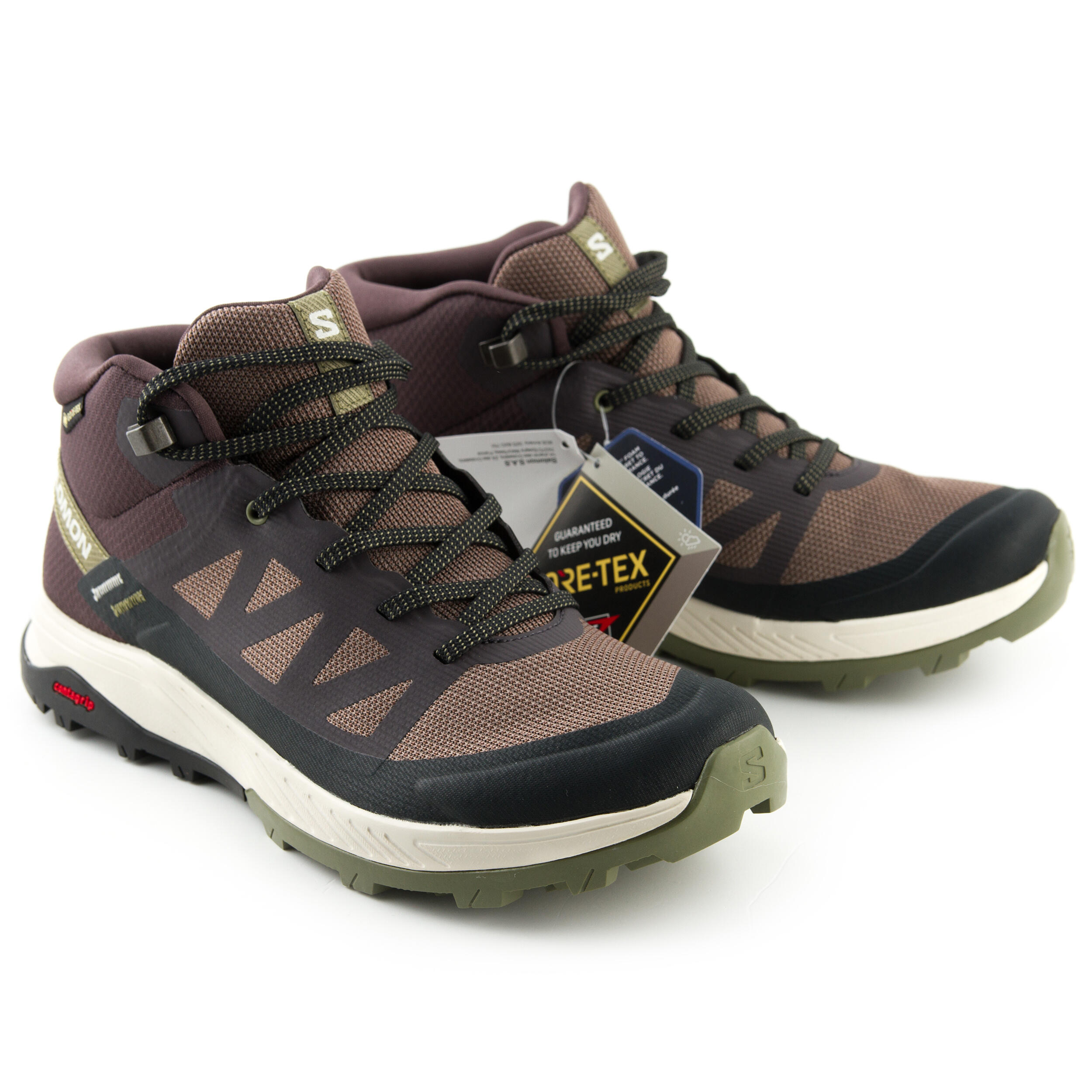 Buty damskie Salomon Outrise Mid Gtx W trekkingowe brązowe 38 2/3 3/7