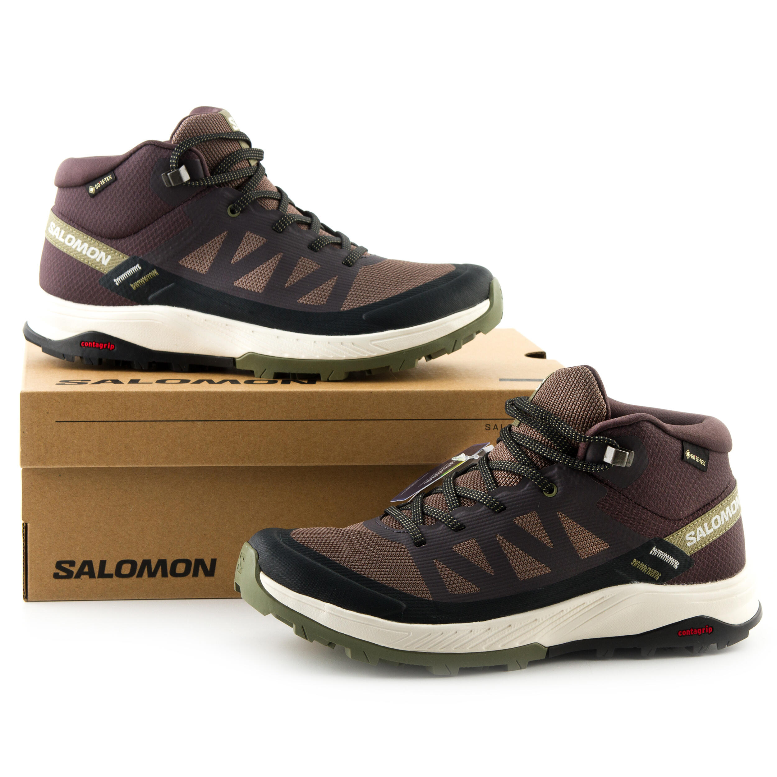 Buty damskie Salomon Outrise Mid Gtx W trekkingowe brązowe 38 2/3 7/7