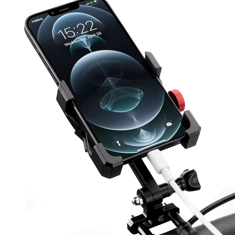 Uchwyt rowerowy aluminiowy na telefon do mostka Rockbros RB0392 regulowany