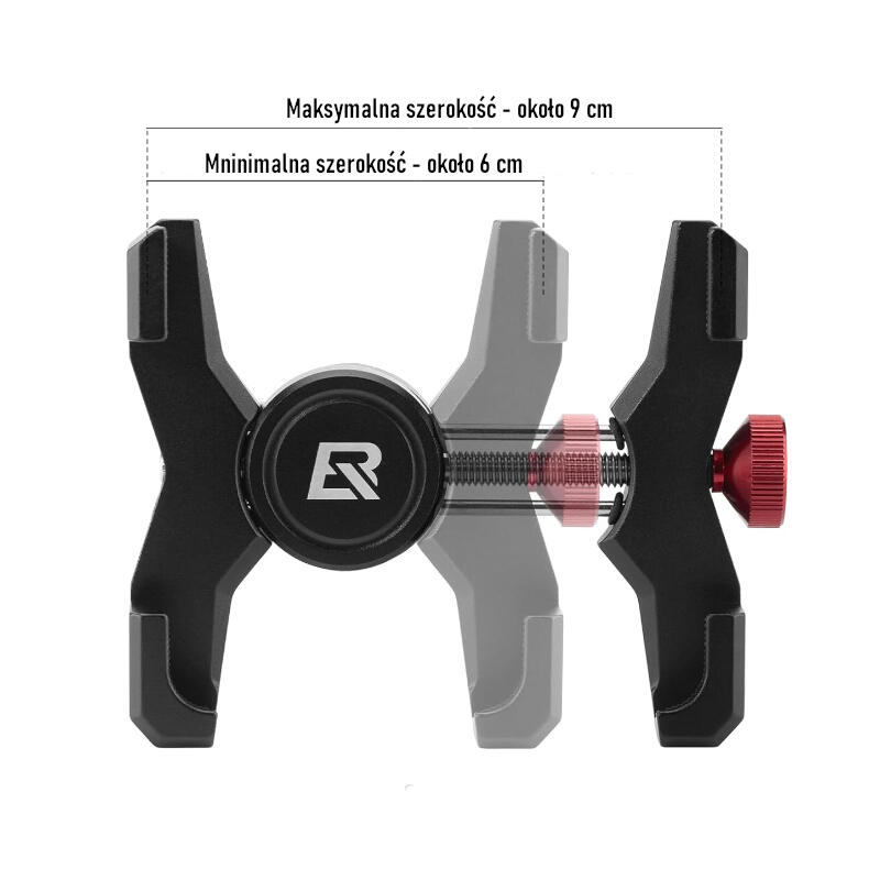 Uchwyt rowerowy aluminiowy na telefon do steru Rockbros RB039 5/6