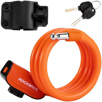 Zapięcie rowerowe linka na kluczyk Rockbros 11x1100mm RKS515 + uchwyt