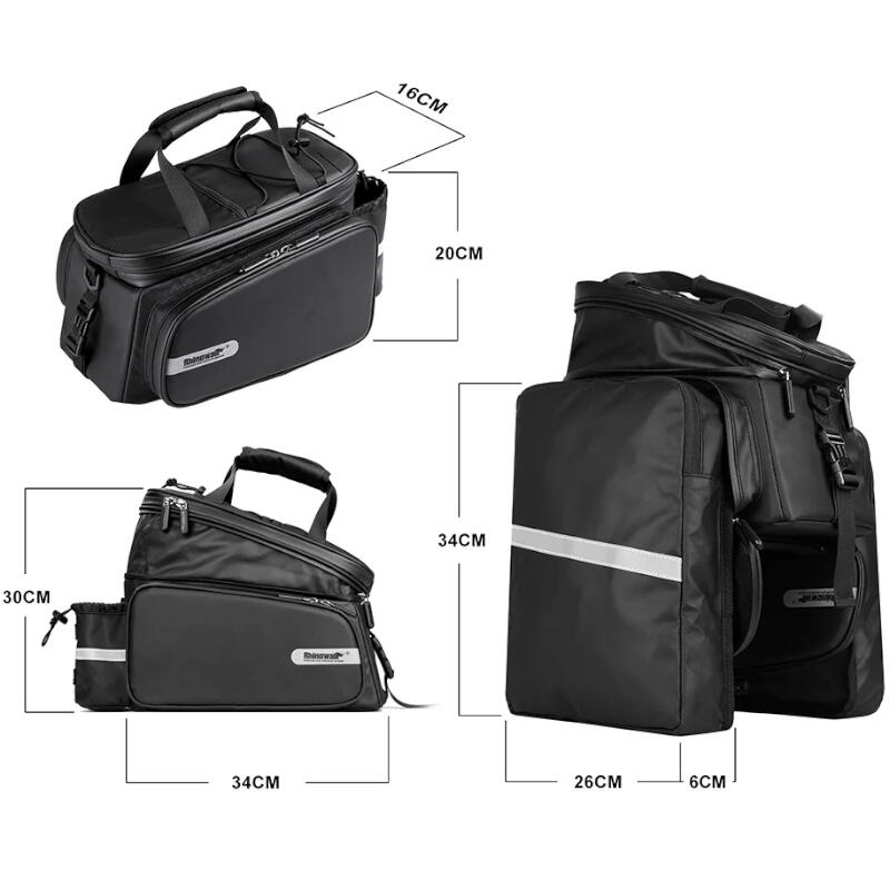 Sakwa rowerowa na bagażnik rozkładana Rhinowalk RK6100 7/7