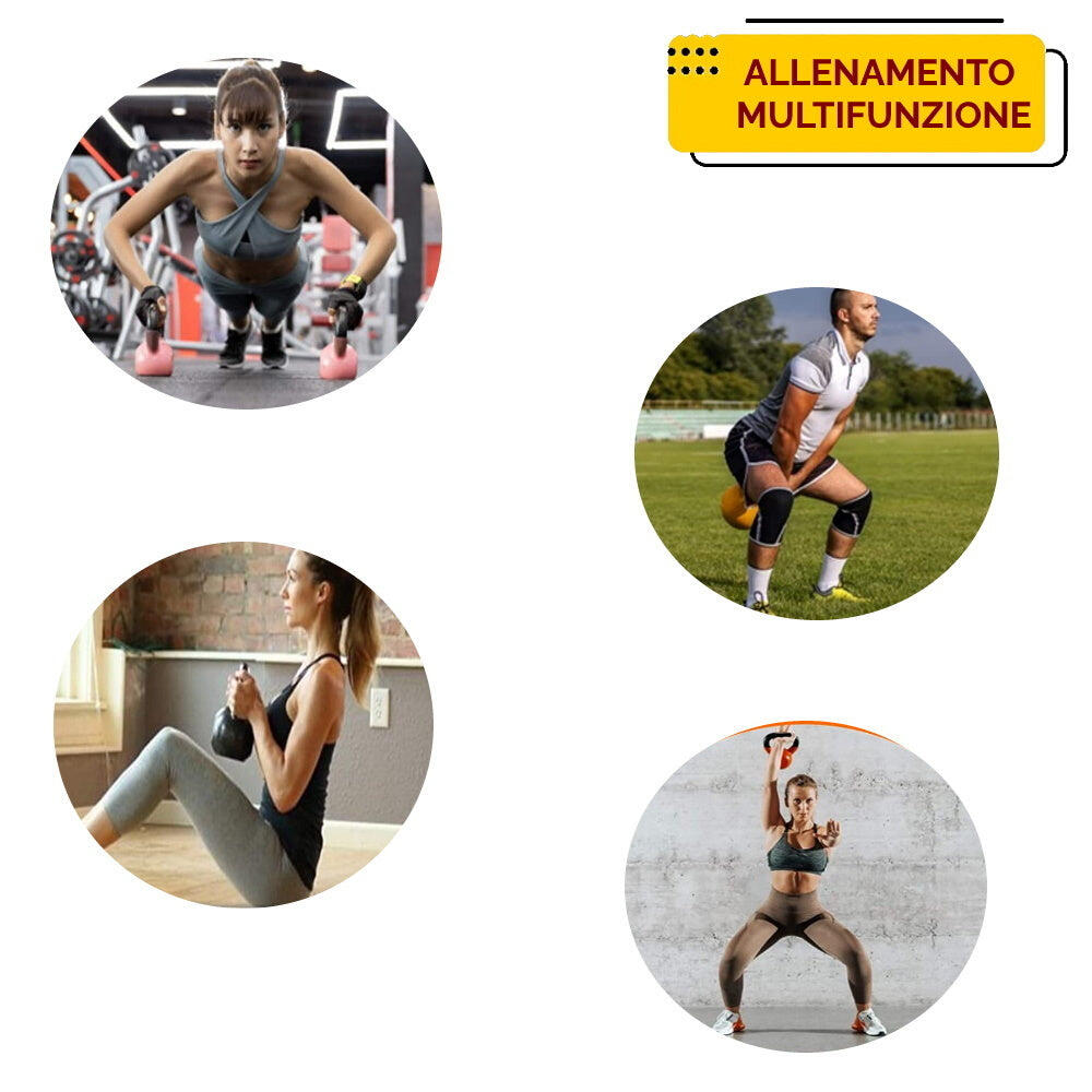 Kettlebell in Ghisa Rivestita in Neoprene Rosso FF 6/7
